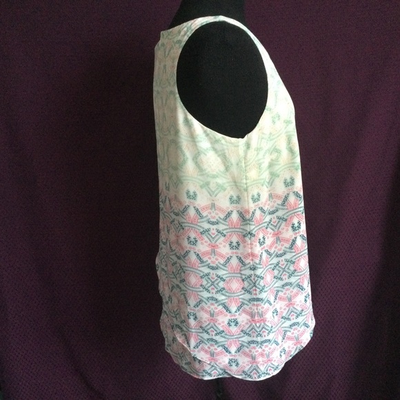 Cabi Mosaic Sleeveless Lined Layered top Spring Blouse Medium Fast US Ship - Picture 4 of 12